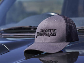 Just Jimnys Embossed Logo Trucker Cap - Grey