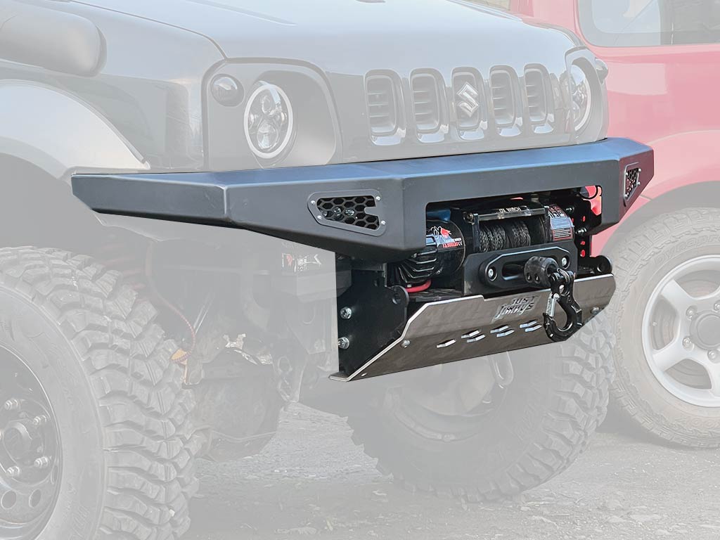 Suzuki Jimny Metal Front Winch Bumper, Winch Tray & Bashguard 1998-2018